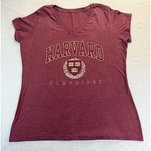 Harvard University Cambridge Bookstore Woman's XL Maroon Tshirt NWOT Ivy